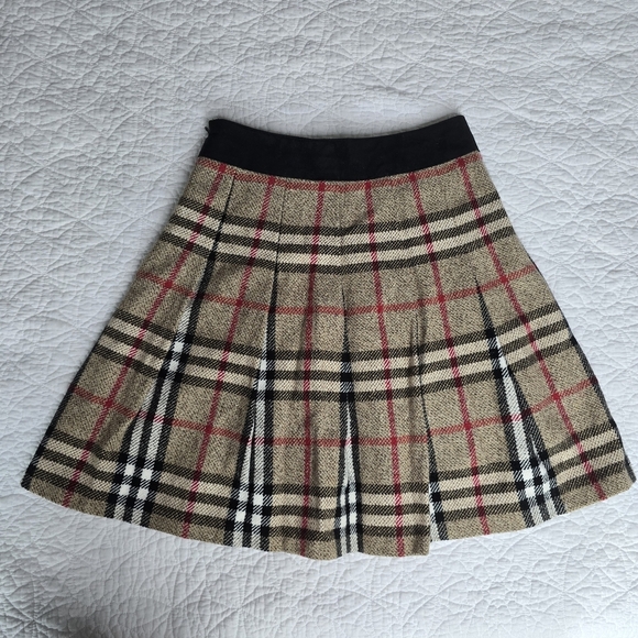 Vintage Plaid Pleated Nova Check Wool Blend Skirt - Picture 8 of 12